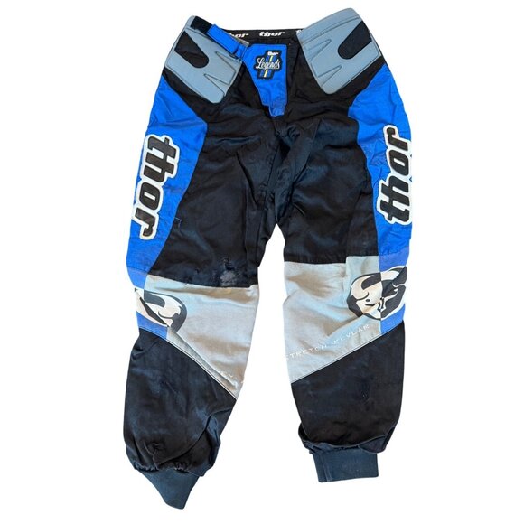 Thor Kevlar Mens Pants Size 36 Black/Blue Stretch Durable Racing Gear Protective - Picture 1 of 5